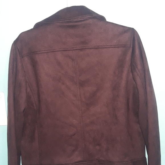 Ann Taylor Loft Faux Suede Moto Zip Jacket - Picture 2 of 3